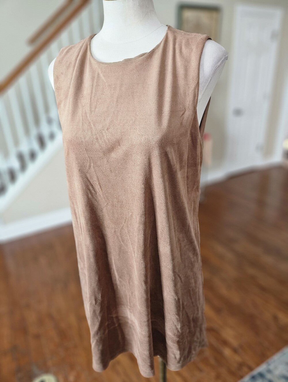 Olivaceous Faux Suede Dress Medium